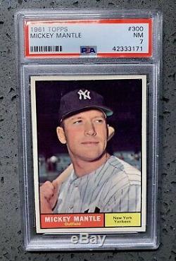 1961 Topps #300 Mickey Mantle PSA 7 NM CENTERED Best On EBay HIGH END