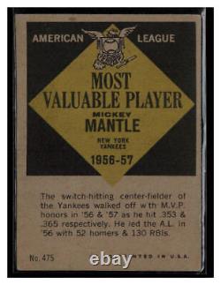 1961 Topps #475 Mickey Mantle