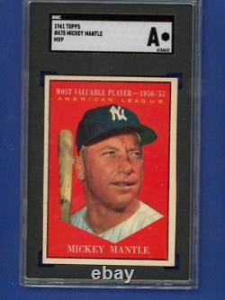 1961 Topps #475 Mickey Mantle MVPSGC A. NEEDS REGRADE