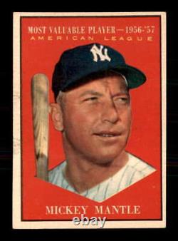 1961 Topps #475 Mickey Mantle MVP EX+ X2632867