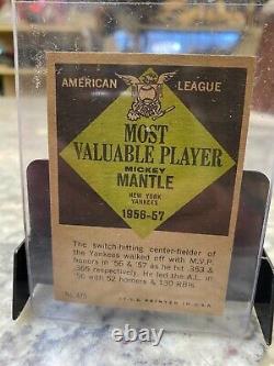 1961 Topps # 475 Mickey Mantle MVP N. Y. Yankees