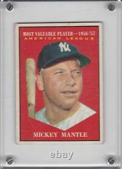 1961 Topps #475 Mickey Mantle MVP New York Yankees GREAT CARD