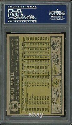 1961 Topps Baseball #300 Mickey Mantle PSA 3.5