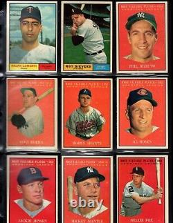 1961 Topps Baseball Complete Set 1-587 Mickey Mantle Aaron Mays Maris Ex/Mt