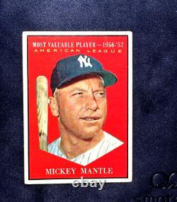 1961 Topps MICKEY MANTLE Most Valuable Player 1956-57 #475 New York Yankees HOF