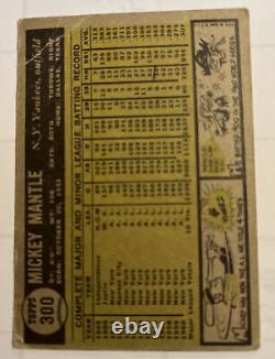 1961 Topps Mickey Mantle #300 New York Yankees Hof