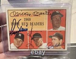 1961 Topps Mickey Mantle Signed Baseball Card