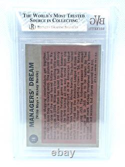 1962 Topps #18 Managers' Dream Mickey Mantle Willie Mays MLB Card Graded BVG 6.5