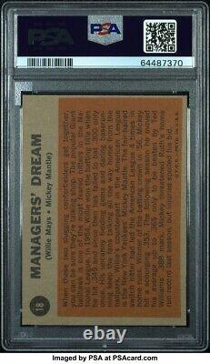 1962 Topps #18 Managers Dream Mickey Mantle Willie Mays PSA 5 Newly Graded Card