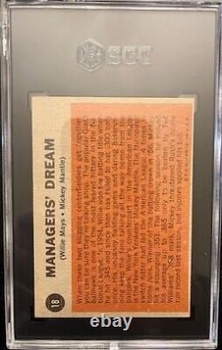 1962 Topps #18 Managers' Dream, Mickey Mantle & Willie Mays, Sgc4, Hof, Yankees