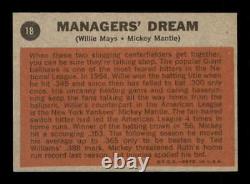 1962 Topps #18 Mickey Mantle/Willie Mays Managers Dream NM+ X2508349
