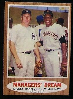 1962 Topps #18 Willie Mays Mickey Mantle Managers' Dream EXCELLENT NEAR MINT