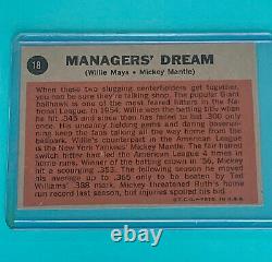 1962 Topps Baseball #18 Managers Dream Mickey Mantle Willie Mays HOF Greats H