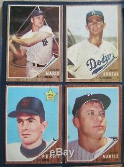 1962 Topps Baseball Complete Set (598) Mantle Clemente Overall Ex/ex+ Nice