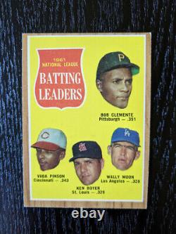 1962 Topps Complete League Leaders Set (10) Mickey Mantle Roberto Clemente