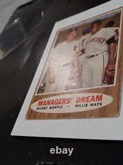 1962 Topps Managers Dream #18 Mickey Mantle & Willie Mays
