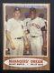 1962 Topps Managers Dream Mickey Mantle Willie Mays Ex No Creases #18 Pncards