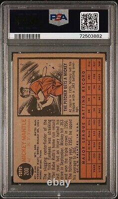 1962 Topps Mickey Mantle #200 PSA Authentic Altered