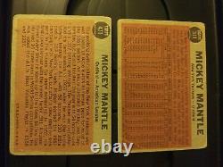 1962 Topps Mickey Mantle 2 Card Lot Vg GOAT