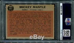 1962 Topps Mickey Mantle All Star HOF #471 PSA 7 NM
