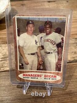 1962 Topps Mickey Mantle/Willie Mays Low Grade