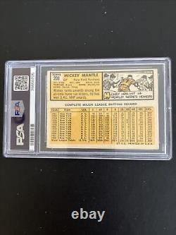 1963 Topps 200 Mickey Mantle PSA 3 VG New York Yankees HOF