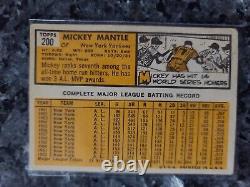 1963 Topps Baseball- #200 Mickey Mantle, Yankees HOF, Ex, Small Crease On Cap