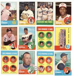 1963 Topps Baseball Complete Set (576) Overall EX Mantle Pete Rose RC PSA