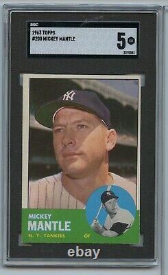 1963 Topps Mickey Mantle #200 SGC 5
