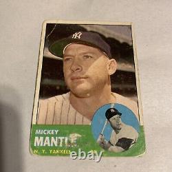 1963 Topps Mickey Mantle #200 See Photos For Condition