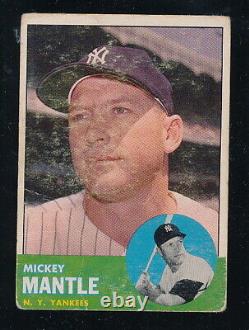 1963 Topps Mickey Mantle #200 Yankees Fr C8353