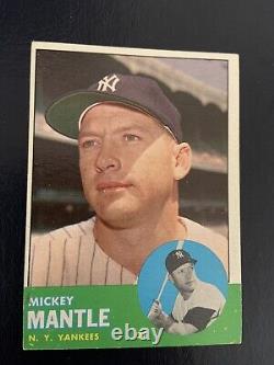 1963 topps baseball 200 mickey mantle