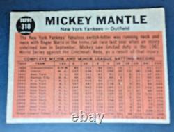 1964 Topps #50 Mickey Mantle Yankees VG/VG-EX corners/wear/bend across chest