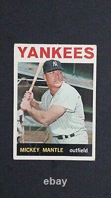 1964 Topps Baseball #50 Mickey Mantle Yankees Low Grade Light Wrinkles Centered