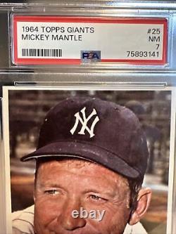 1964 Topps Giants #25 Mickey Mantle PSA 7 NM New York Yankees