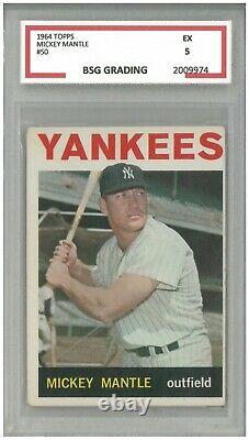 1964 Topps MICKEY MANTLE #50 BSG 5