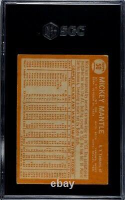 1964 Topps Mickey Mantle #50 Graded SGC 3 VG Vintage Baseball Card Yankees HOF