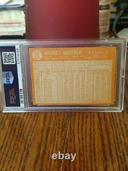 1964 Topps Mickey Mantle #50 PSA 6 EXMT BEAUTIFUL VINTAGE CARD NEW LABEL INVEST