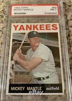 1964 Topps Mickey Mantle #50 PSA NM 7 New York Yankees Baseball Card