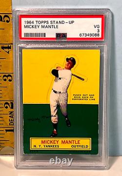 1964 Topps Stand-Up Mickey Mantle Yankees PSA 3 VG Sharp Card! 