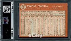 1964 topps Mickey Mantle #50 PSA 6 ex mt, sharp corners, great color