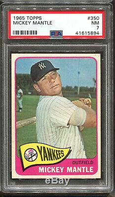 1965 Topps #350 Mickey Mantle PSA 7 ++ Centered HOF New York Yankees