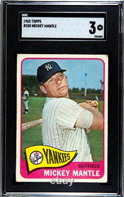 1965 Topps #350 Mickey Mantle SGC 3 VG