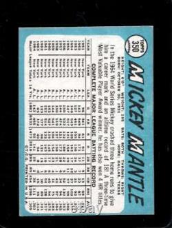 1965 Topps #350 Mickey Mantle Vg Yankees (oc) Hof X74611
