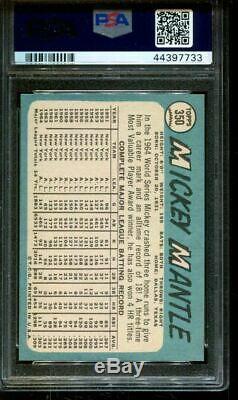 1965 Topps #350 Mickey Mantle Yankees Hof Psa 9 B2735482-733