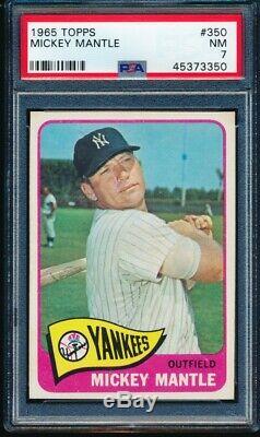 1965 Topps Mickey Mantle #350 PSA 7 ++ Centered, Nice appeal
