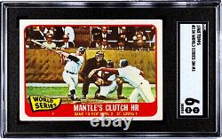 1965 Topps World Series Game 3 Mantle's Clutch HR #134 SGC 6 EX-MINT HIGH END