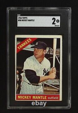 1966 Mickey Mantle Topps #50 SGC 2