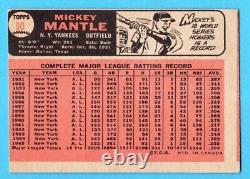 1966 O-Pee-Chee #50 Mickey Mantle VG CREASE MARKED New York Yankees Scarce HOF