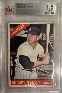 1966 Topps #50 Mickey Mantle BVG 1.5